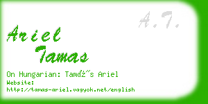 ariel tamas business card